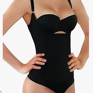 NEW! Shapewear for Women Tummy Control Thong Bodysuit Open Bust Body Sha…
